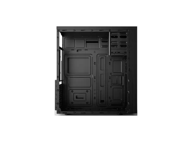 ქეისი 2E E185 Computer Case ALFA MidT, 2x USB2.0, 1x USB3.0, Steel (Side Panel), Without PSU, Black, 8 image