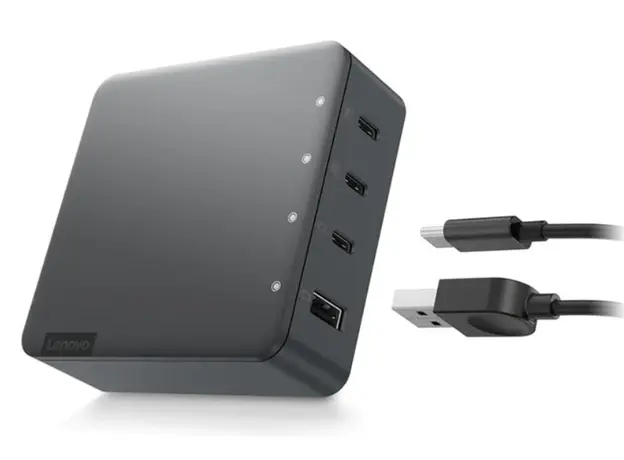 დამტენი Lenovo G0A6130WEU 130 W Multi-Port Charger Gray, 2 image