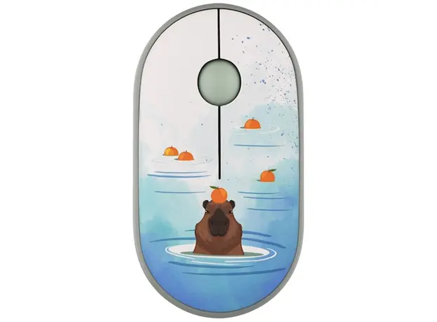 მაუსი 2E MF300 CAPYBARA:TANGERINE Silent WL BT, Green, 2 image