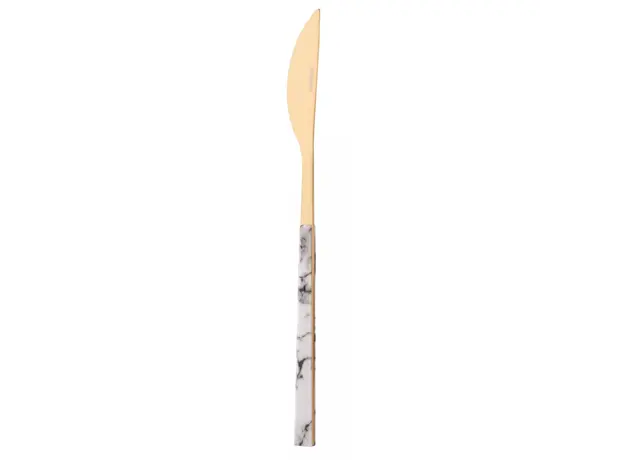 Ardesto AR1916MWS Gemini Marmo, 16pcs, Cutlery Set, Golden/White, 6 image