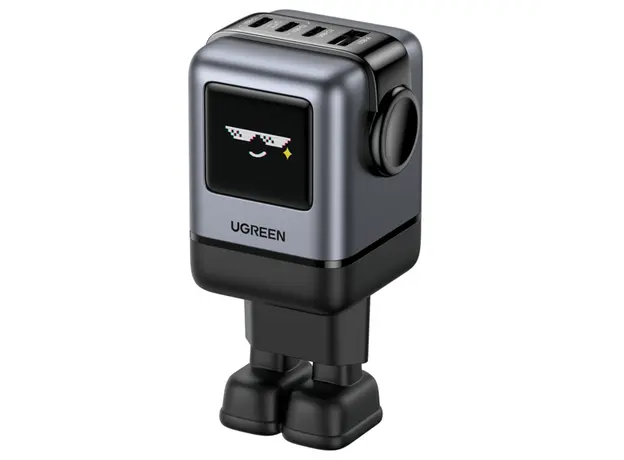 მობილურის დამტენი UGREEN X688 (45515B) Nexode Uno RobotGaN, 100W, USB, Type-C, Phone Charger, Grey, 3 image