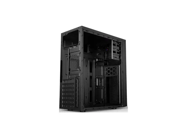 ქეისი 2E E185 Computer Case ALFA MidT, 2x USB2.0, 1x USB3.0, Steel (Side Panel), Without PSU, Black, 6 image