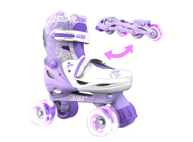 როლიკები Neon COMBO SKATES (SIZE 3-6) - NT10 (Purple)