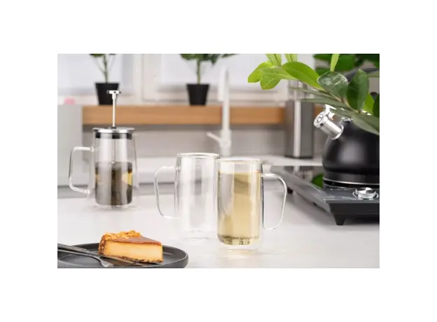 ჭიქების ნაკრები Ardesto AR2640BHR, 400ml, 2pcs, Double Wall Mug Set, Transparent, 4 image