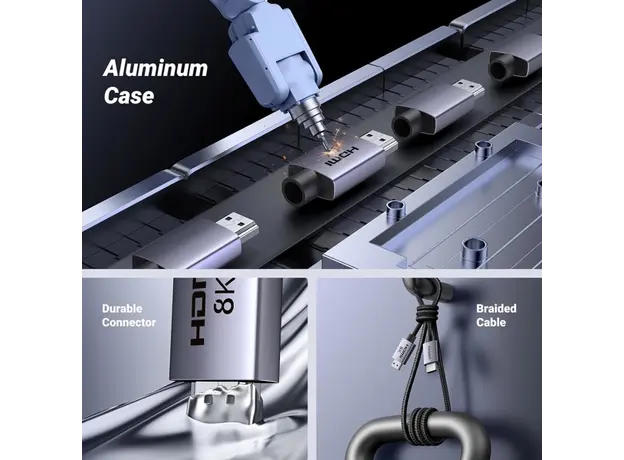 HDMI კაბელი UGREEN HD171 (25910), 8K HDMI To HDMI, 2M, Grey, 6 image