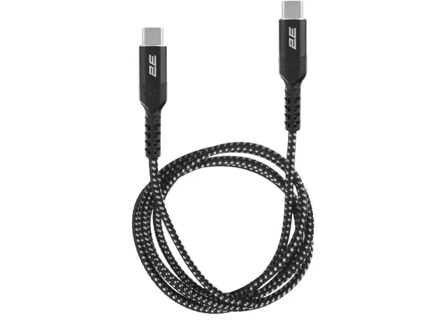 USB კაბელი 2E Сable USB-C > USB-C charge/data, 1m, 240W Type-C, Aluminum Shell, black, 5 image