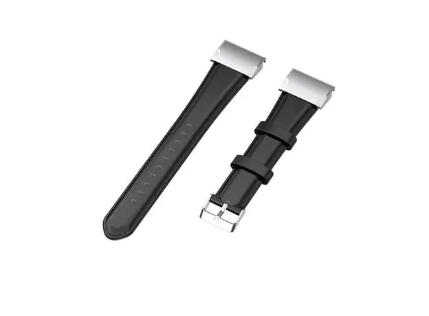 სმარტ საათის სამაჯური 20mm Oil Wax Skin Cowhide Leather Watch Band - Black, 3 image