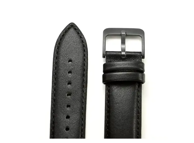 სმარტ საათის სამაჯური 20mm Cowhide Leather Watch Band For Samsung Galaxy Watch's - Black, 5 image