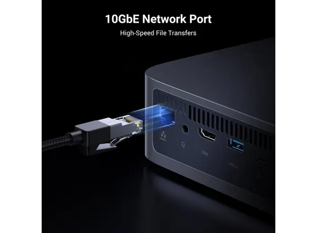 შენახვის სისტემა UGREEN NASync DXP480T Plus (25892), Intel i5-1235U, 8GB, 128GB, Diskless, RJ45, USB, HDMI, Space Gray, 5 image