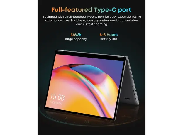 ნოუთბუქი Chuwi FreeBook N150, 13.4", Intel N150, 16GB, 512GB SSD, Integrated, W11H, Grey, 11 image