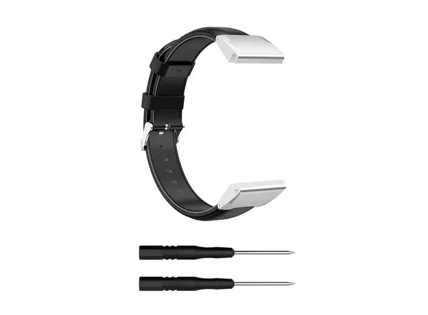 სმარტ საათის სამაჯური 20mm Oil Wax Skin Cowhide Leather Watch Band - Black, 4 image