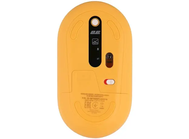 მაუსი 2E MF300 FLORA POPPY Silent WL BT, Yellow, 6 image