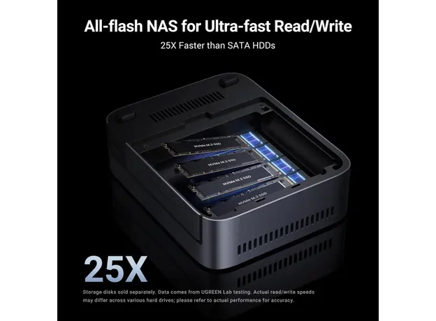შენახვის სისტემა UGREEN NASync DXP480T Plus (25892), Intel i5-1235U, 8GB, 128GB, Diskless, RJ45, USB, HDMI, Space Gray, 9 image