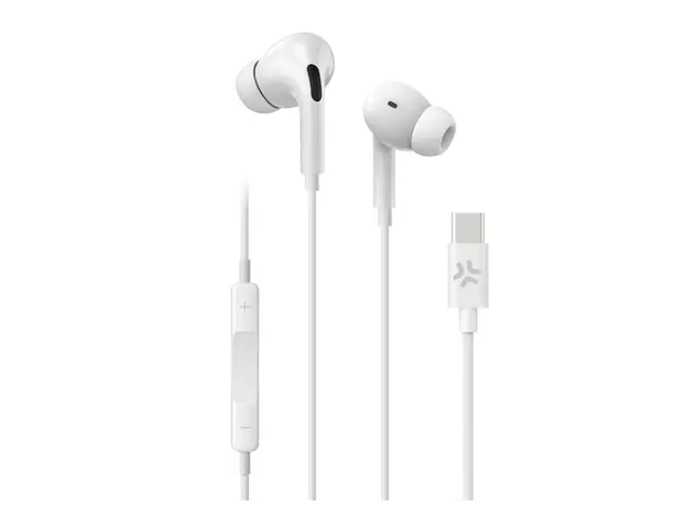ყურსასმენი Celly UP1200 USB Type-C Stereo Earphones White, 2 image