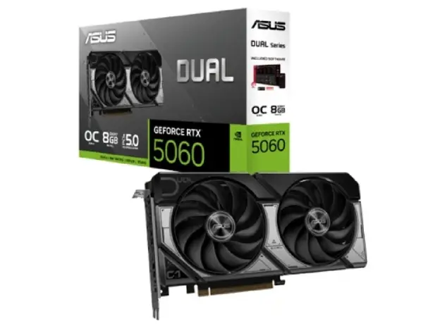 ვიდეო დაფა ASUS Graphic Card GeForce RTX 5060 8 GB GDDR7 OC DUAL-RTX5060-O8G, 2 image