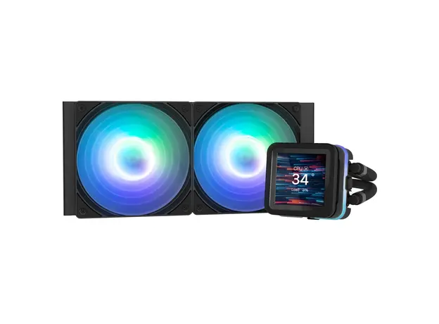 ქულერი Zalman LCS Alpha 2DS A24 ARGB, LGA1851, 1700, 1200, 115x, AM5, AM4, TDP 320W, black, 2 image