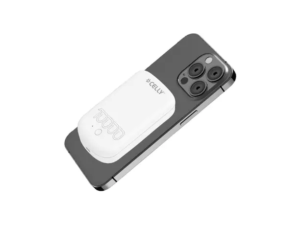 პორტატული დამტენი Celly Grs 10W Wireless Power bank (10000mAh) White, 3 image