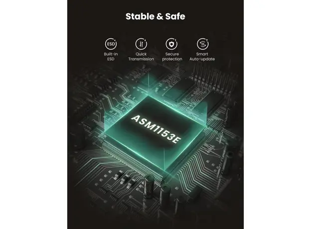 Type-C ადაპტერი UGREEN CM321 (70610), Type-C 3.0 to 2.5-Inch SATA Converter, 50cm, Black, 3 image