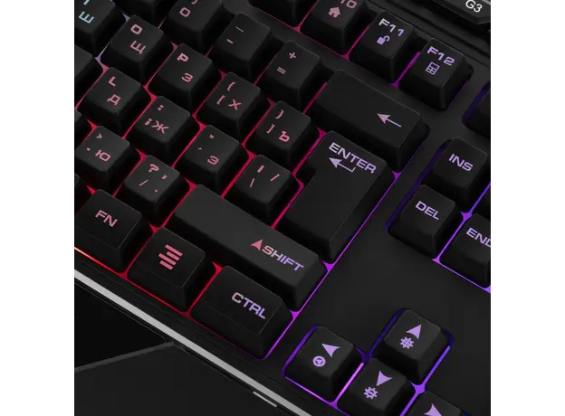 კლავიატურა 2E GAMING Membrane keyboard KG315 110key, USB-A, EN/RU, RGB, black, 6 image