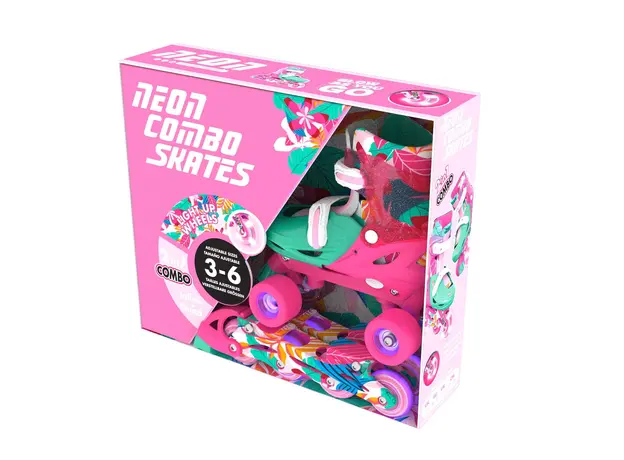 როლიკები Neon Scates Combo, size 30-33, floral, 8 image