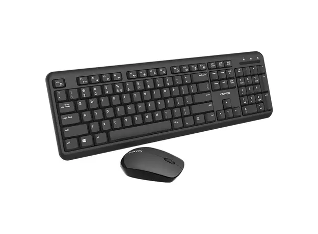 კლავიატურა და მაუსი CANYON SET-W20 UK/US Keyboard+Mouse Velvet Wireless Black, 3 image