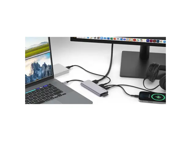 USB-C ჰაბი Belkin AVC009BTSGY, USB-C, HDMI, MicroSD, USB-A, 3.5mm, Hub, Silver, 5 image