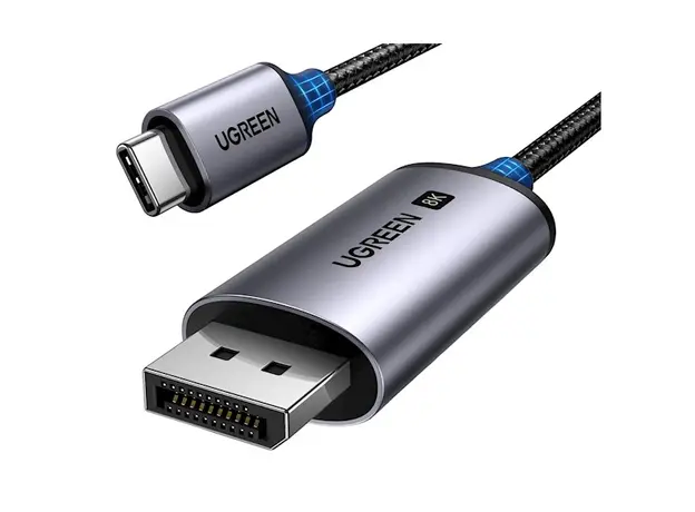 ვიდეო კაბელი UGREEN CM556 (25839), 8K Type C to DisplayPort, 3m, Black/Grey