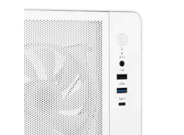 კომპიუტერის ქეისი  2E-V510W, PC case 2E GAMING Credo Plus V510W without PSU, 1xUSB3.0, 1х USB 2.0, 1xUSB Type-C, 4x120mm RGB Rainbow, VGA 310mm, TG Side Panel, ATX, white, 5 image