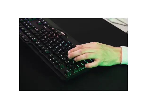 კლავიატურა 2E GAMING Membrane keyboard KG315 110key, USB-A, EN/RU, RGB, black, 8 image
