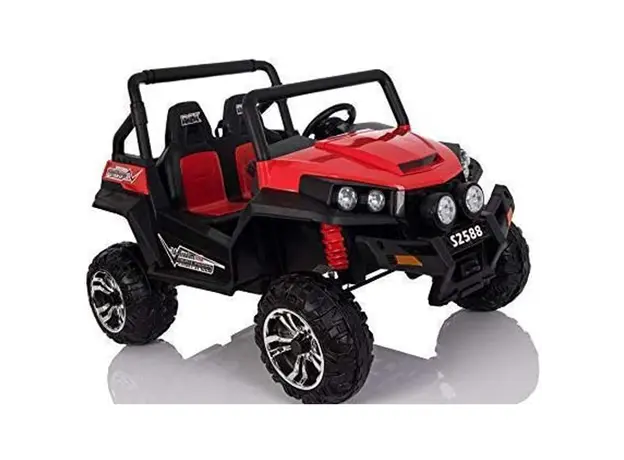 ბავშვის ელექტრო მანქანა S2588-R/2 ადგილიანი/კაუჩუკის საბურავებით/ტყავის სავარძლით, 6 image