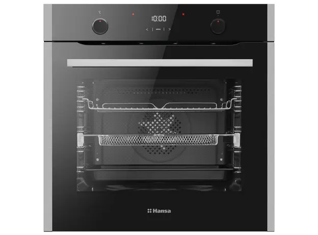 ჩასაშენებელი ღუმელი Hansa electrical, 77L, A+, display, convection, black, 2 image