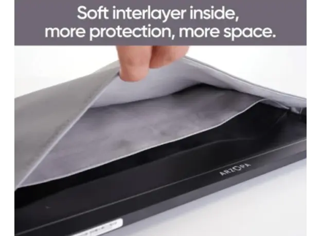 ნოუთბუქის ჩანთა Arzopa Portable Monitor Sleeve Bag 16.1" Grey, 6 image