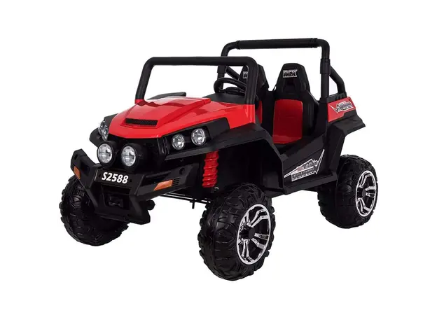 ბავშვის ელექტრო მანქანა S2588-R/2 ადგილიანი/კაუჩუკის საბურავებით/ტყავის სავარძლით, 2 image