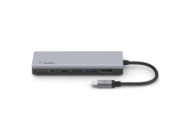USB-C ჰაბი Belkin AVC009BTSGY, USB-C, HDMI, MicroSD, USB-A, 3.5mm, Hub, Silver, 4 image