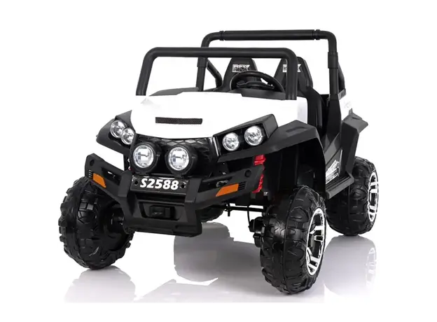 ბავშვის ელექტრო მანქანა S2588-W ტყავის სავარძლით და კაუჩუკის საბურავებით, 2 image