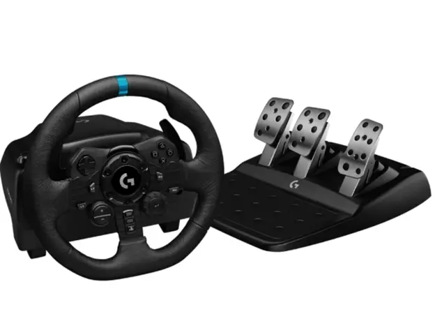 კომპიუტერული საჭე და პედლები LOGITECH G923 Racing Wheel and Pedals - PC/XB - BLACK - USB, 2 image