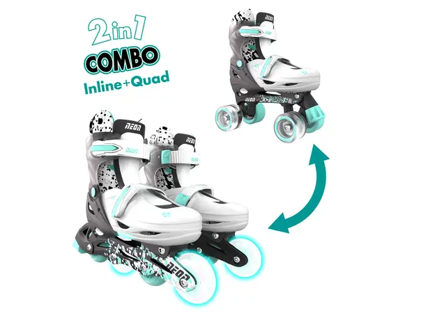 როლიკები Neon Scates Combo, size 30-33, grey-teal, 3 image