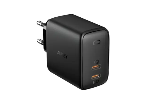 ადაპტერი Aukey PA-B4T 45W 2-Port PD Wall Charger Black, 2 image
