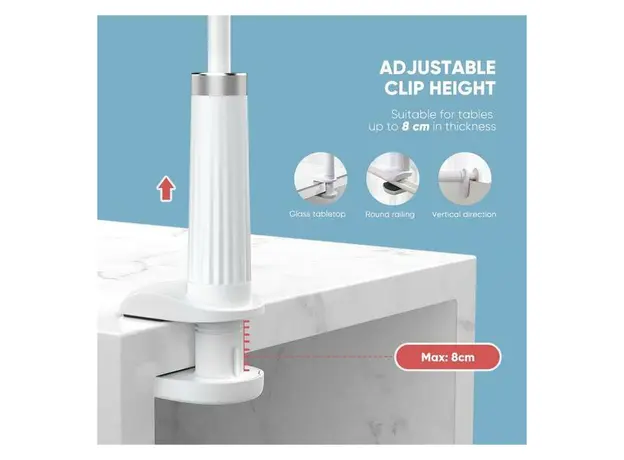 მობილურის დამჭერი UGREEN LP113 (20113) Multifunction Phone Stand, 120cm, White, 4 image