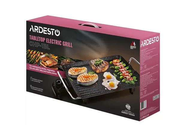 გრილი Ardesto GHP-1BL, 1500W, Grill, Black, 10 image