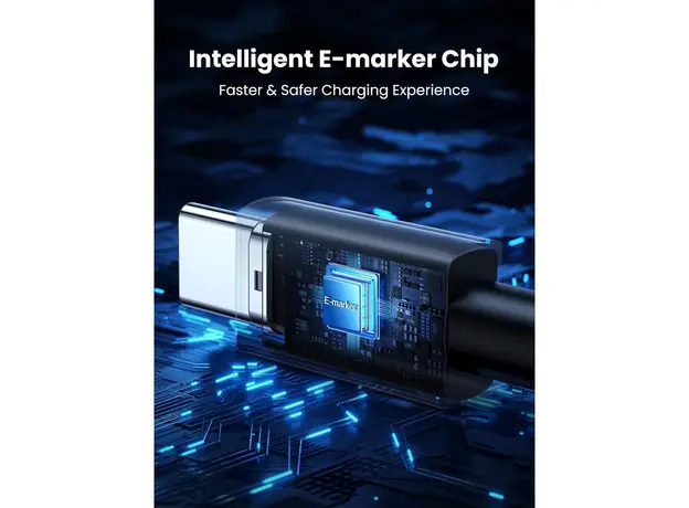 USB კაბელი UGREEN L513 (45067), 240W, Type-C to Type-C PD Fast Charging Cable, 1m, Space Gray, 9 image