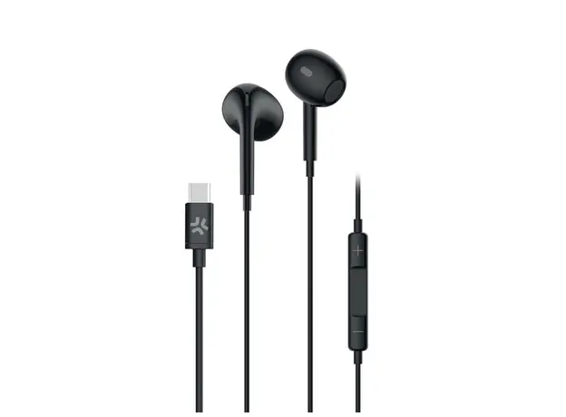 ყურსასმენი Celly UP1300 USB Type-C Stereo Earphones Black