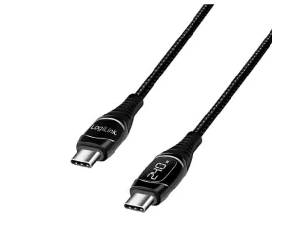 კაბელი Logilink CU0181 USB Type-C 240W PD Fast Charging Cable With E-Mark & Display 1m, 3 image