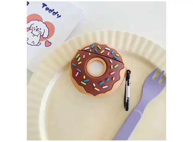 ყურსასმენის ქეისი Silicone Case for AirPods 2nd gen - Donuts, 2 image