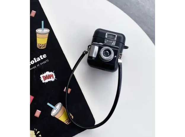 ყურსასმენის ქეისი Silicone Case For AirPods 2nd gen - Black, 2 image