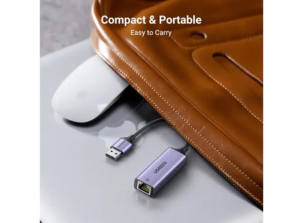 ადაპტერი UGREEN CM209 (50922), USB 3.0 to RJ45 Ethernet Adapter, Space Gray, 5 image