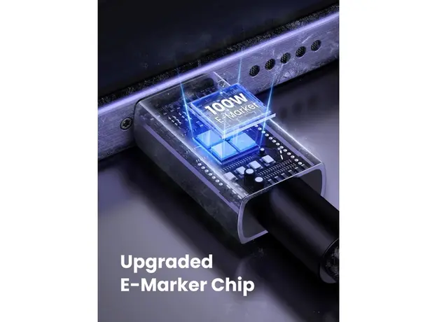 USB კაბელი UGREEN L512 (45065), 100W, Type-C to Type-C PD Fast Charging Cable, 3m, Space Gray, 4 image