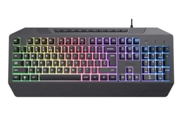 კლავიატურა Trust GXT 836 Evocx Illuminated Gaming Keyboard Black - 24722, 2 image