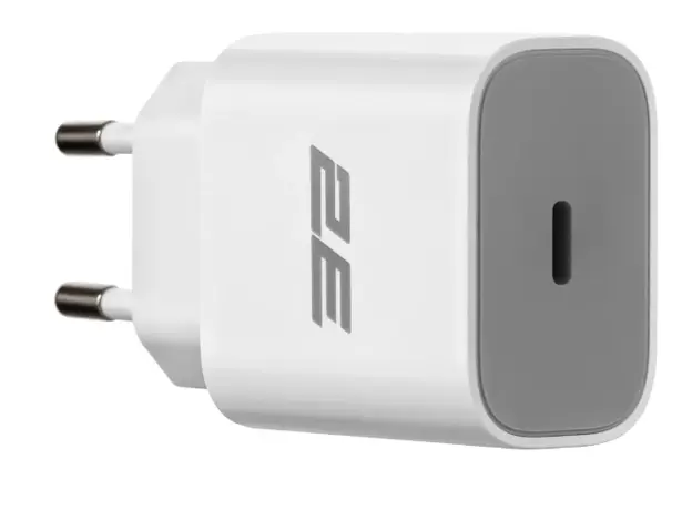 ადაპტერი 2E Wall Charger 25W USB-C PD, white