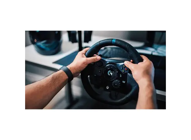 კომპიუტერული საჭე და პედლები LOGITECH G923 Racing Wheel and Pedals - PC/XB - BLACK - USB, 5 image